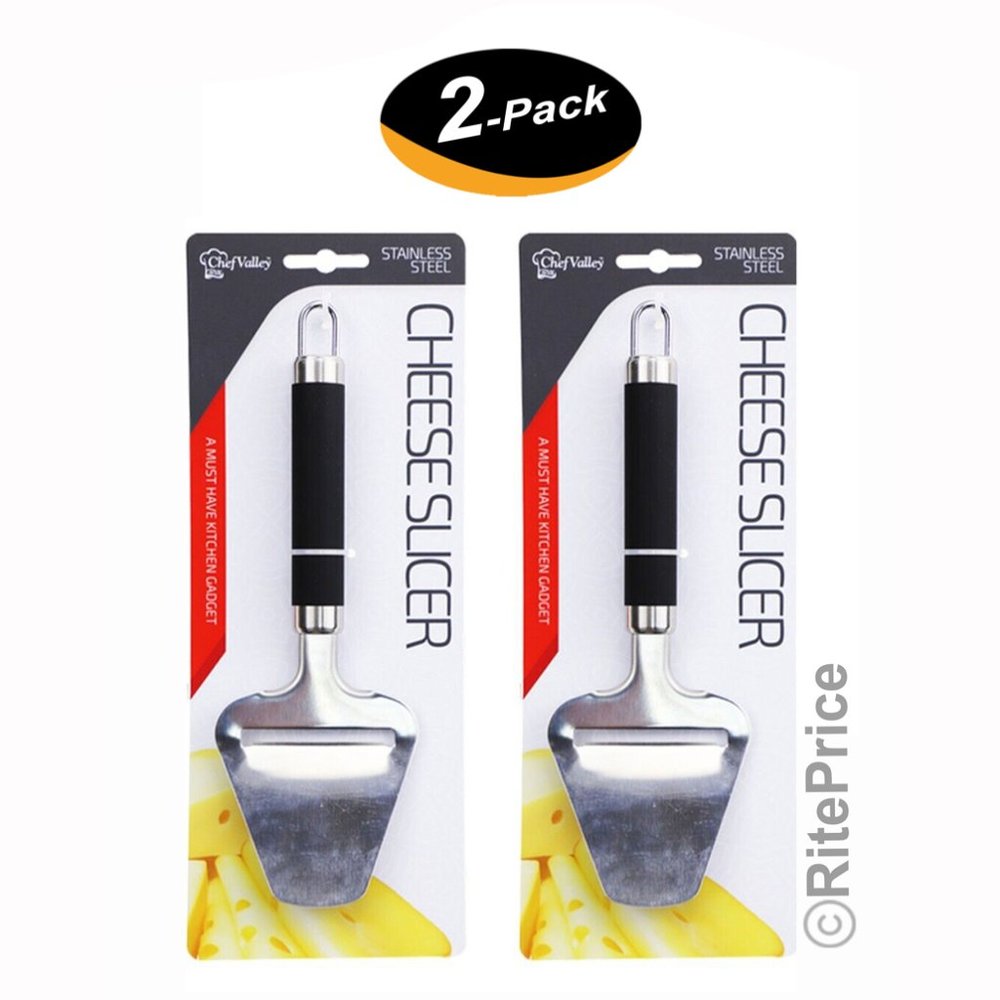 Cheese Slicer Stainless Steel 9.3" Heavy Duty Plane Knife Cheese Cutter (2 Pack)